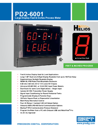 Thumbnail of document Data Sheet - PD2-6001 Helios Feet & Inches Level Meter